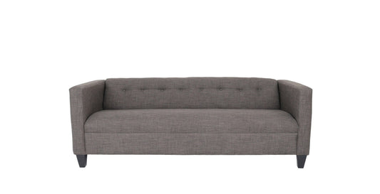 Modway Furniture 80" Charcoal Polyester Sofa with Sleek Black Legs - Luxurious Comfort & Contemporary Design Upgrade - 530467-HOMEROOTS