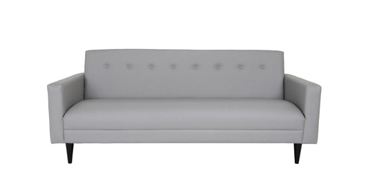 Modway Furniture 80" Gray Faux Leather Sofa with Stylish Black Legs - Modern Comfort & Versatile Decor Piece - 530477-HOMEROOTS