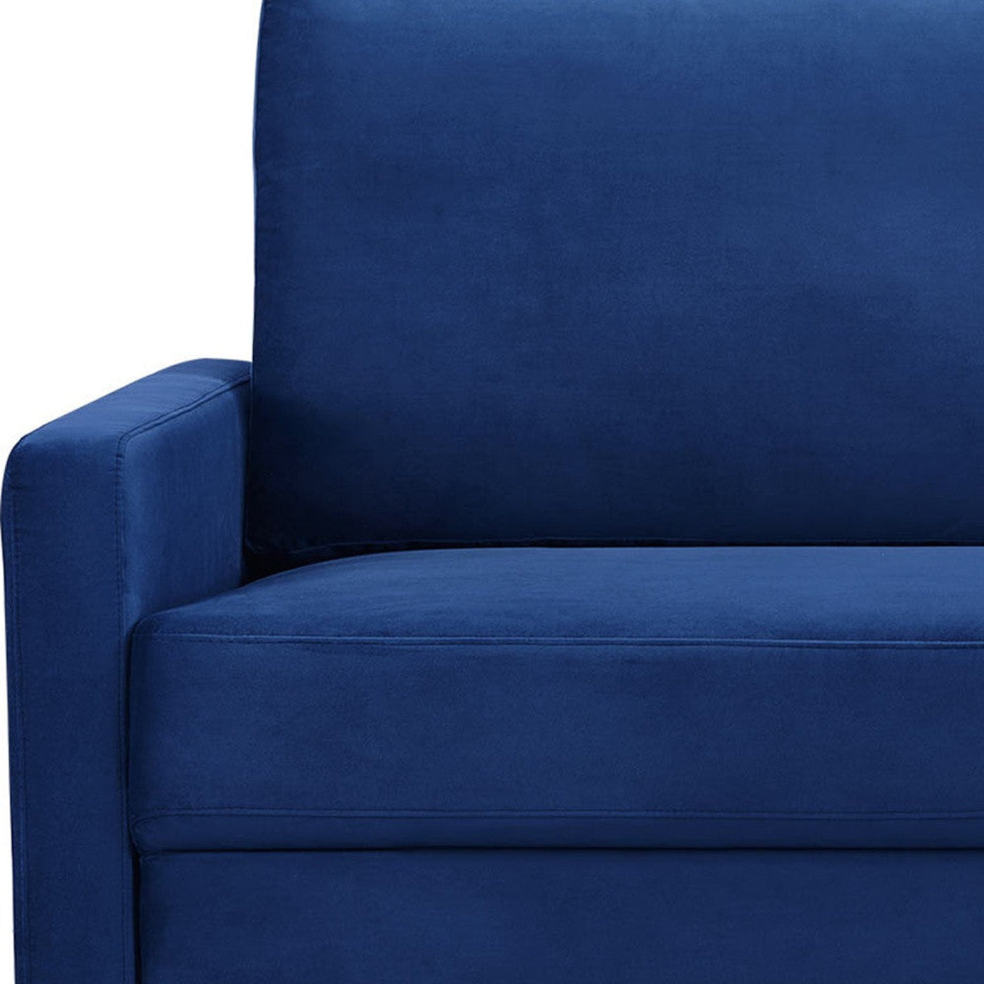 Modway Furniture 543714 Luxurious 69" Blue Velvet Sofa with Dark Brown Legs - Comfortable, Stylish & Durable Design - 543714-HOMEROOTS