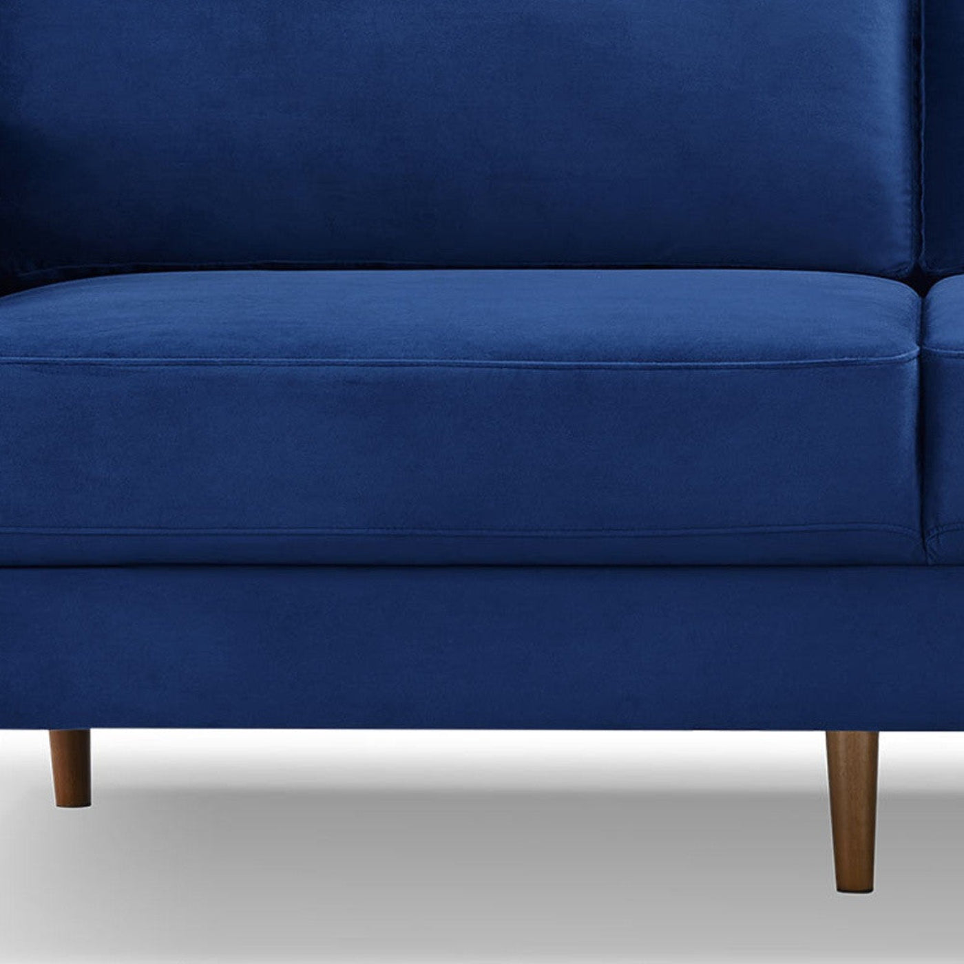 Modway Furniture 543714 Luxurious 69" Blue Velvet Sofa with Dark Brown Legs - Comfortable, Stylish & Durable Design - 543714-HOMEROOTS