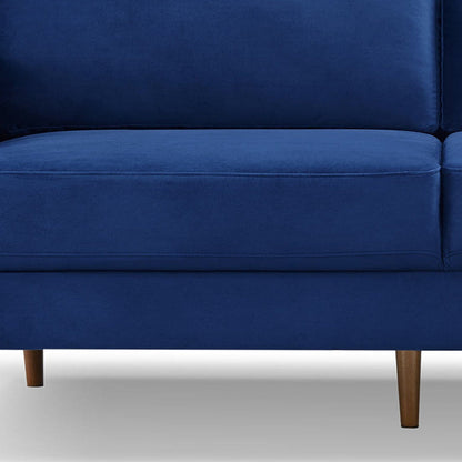 Modway Furniture 543714 Luxurious 69" Blue Velvet Sofa with Dark Brown Legs - Comfortable, Stylish & Durable Design - 543714-HOMEROOTS