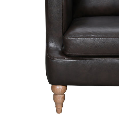 Modway Furniture 85" Dark Brown Leather Sofa - Luxurious Comfort, Elegant Design, Perfect for Stylish Living Rooms! - 546412-HOMEROOTS