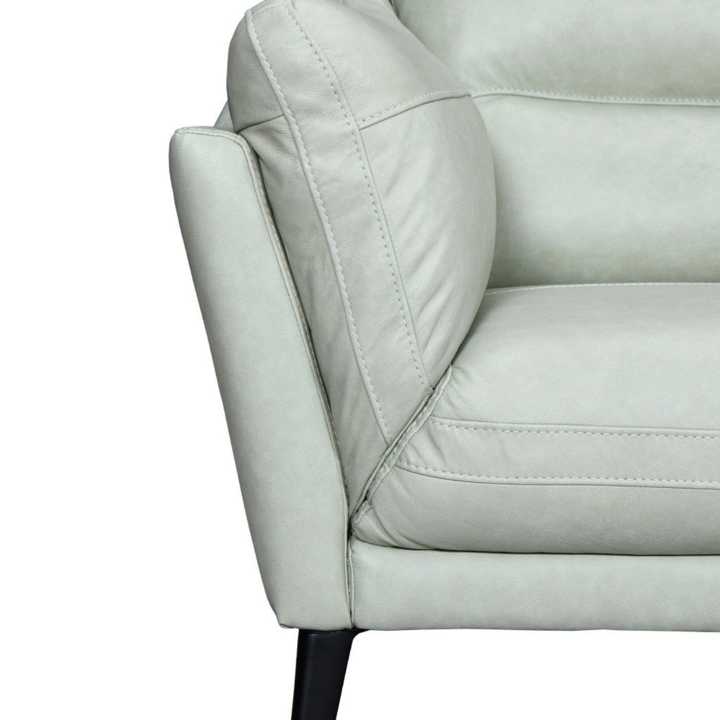 Modway Furniture 87" Mint Green Leather Sofa with Black Legs - Luxurious Comfort, Elegant Design & Strong Support! - 546413-HOMEROOTS