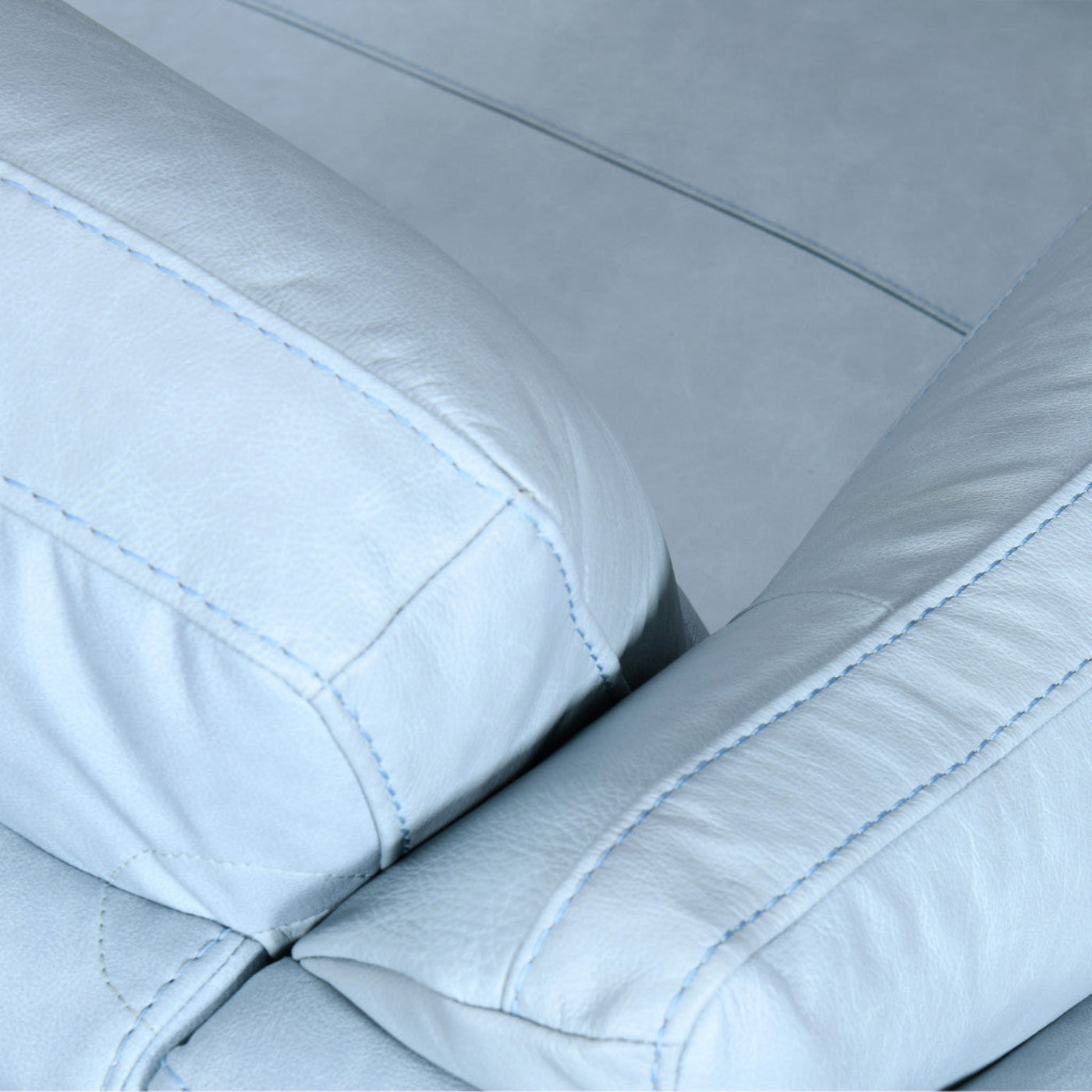 Modway Furniture 87" Sky Blue Leather Sofa with Flared Arms & Sleek Black Legs - Luxurious Comfort & Style! - 546414-HOMEROOTS