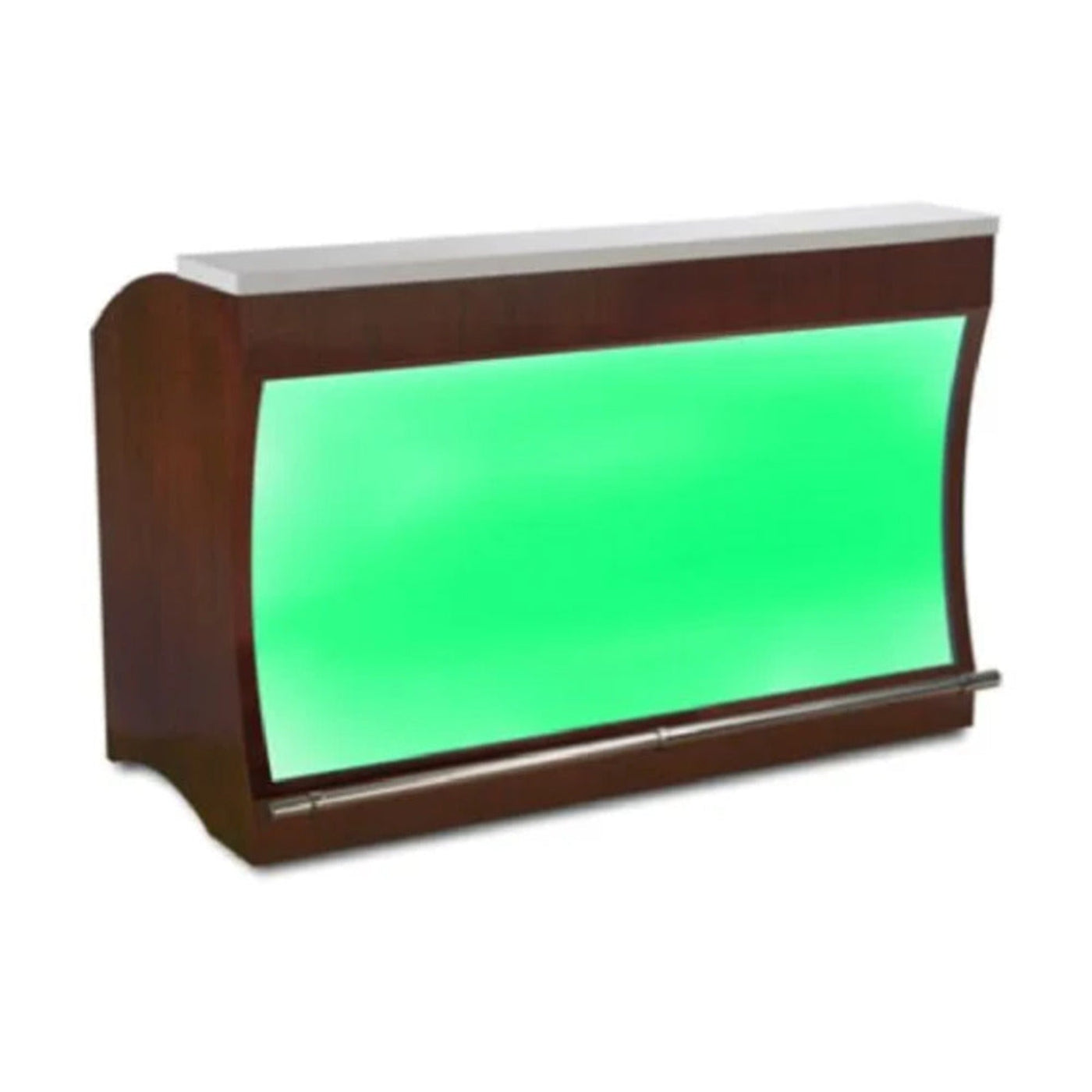 Forbes Industries 5773-6-Acrylic 33.5" Luxe Wave Bar - White Acrylic & Glass Top - 5773-6-Acrylic