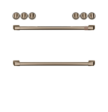 Café Front Control Electric Knobs and Handles - Brushed Bronze - CXFCEHKPMBZ-KT