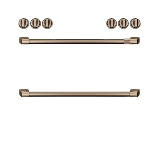 Café Front Control Electric Knobs and Handles - Brushed Bronze - CXFCEHKPMBZ-KT