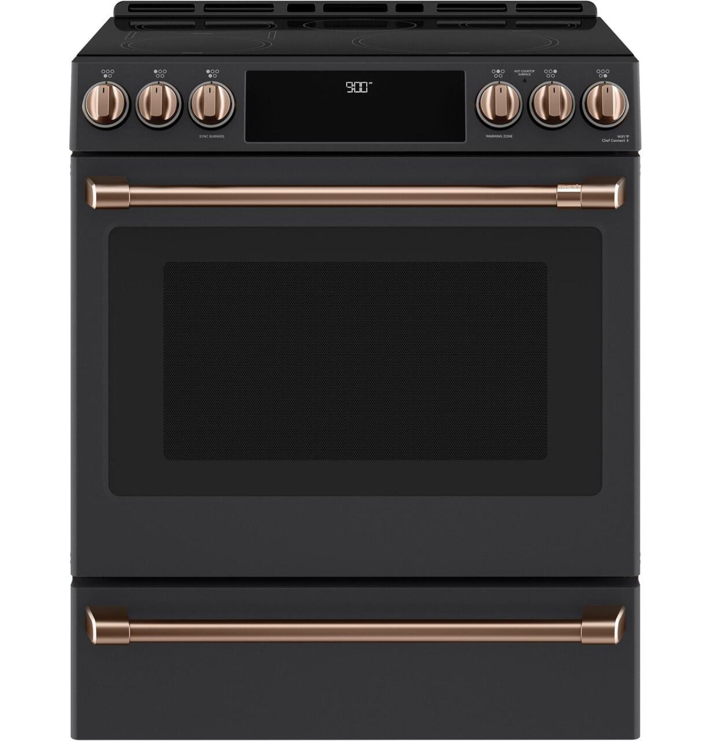 Café Front Control Induction Knobs and Handles - Brushed Copper - CXFCHHKPMCU-KT