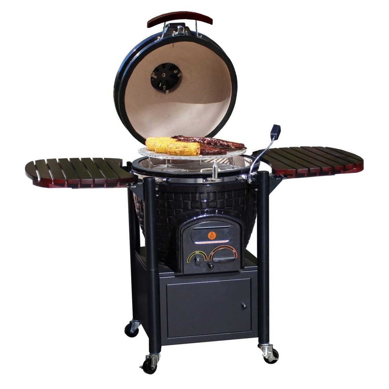 Vision Grills Elite | Icon 600 Series Grill | Charcoal Gas Compatible - ICON - CG-600 - Black