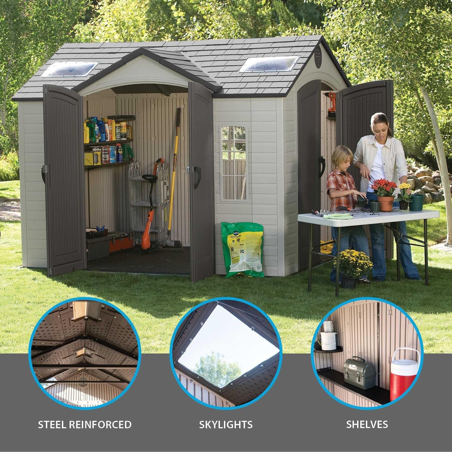 Lifetime 10 Ft. X 8 Ft. Outdoor Storage Shed - 60001 - Backyard Provider