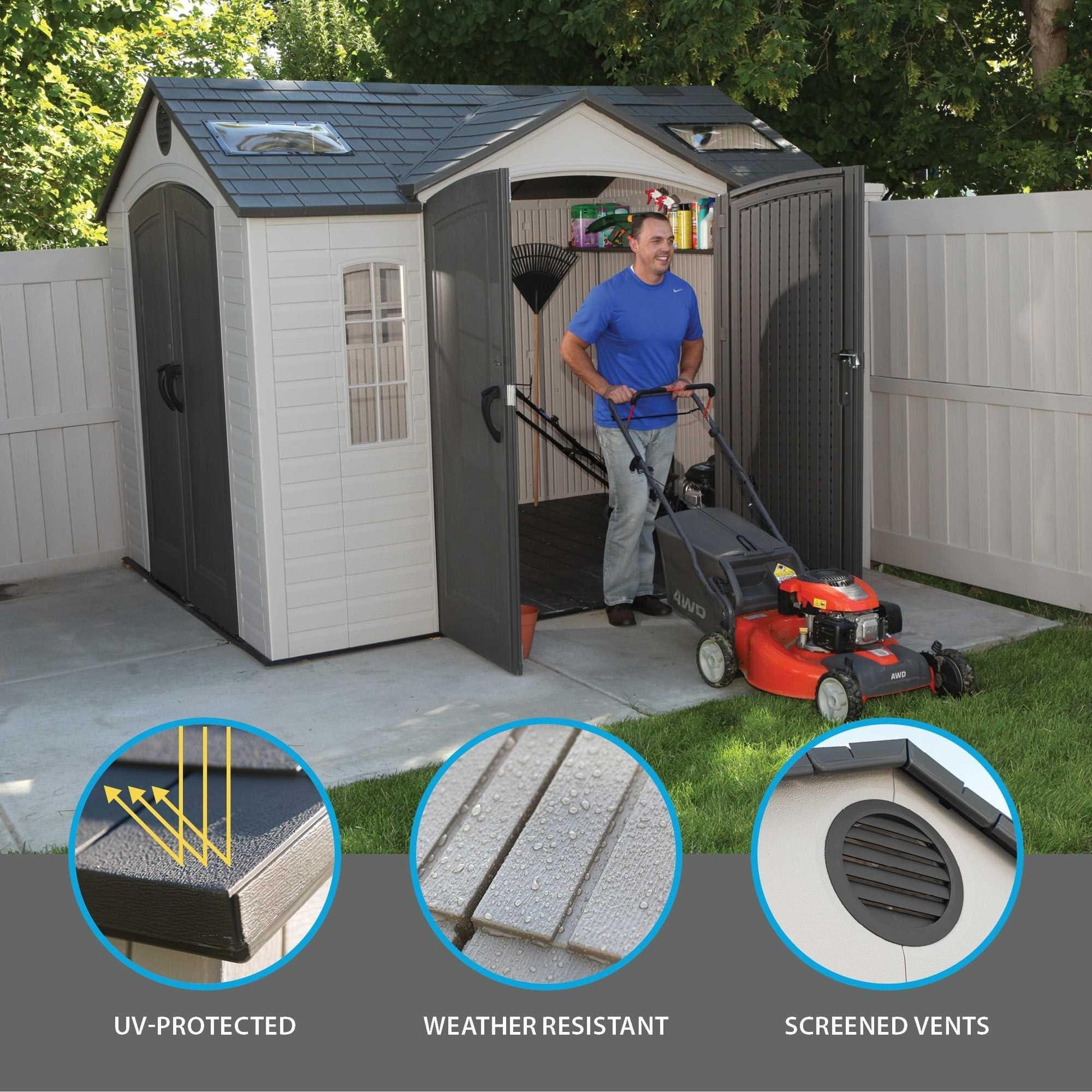 Lifetime 10 Ft. X 8 Ft. Outdoor Storage Shed - 60001 - Backyard Provider