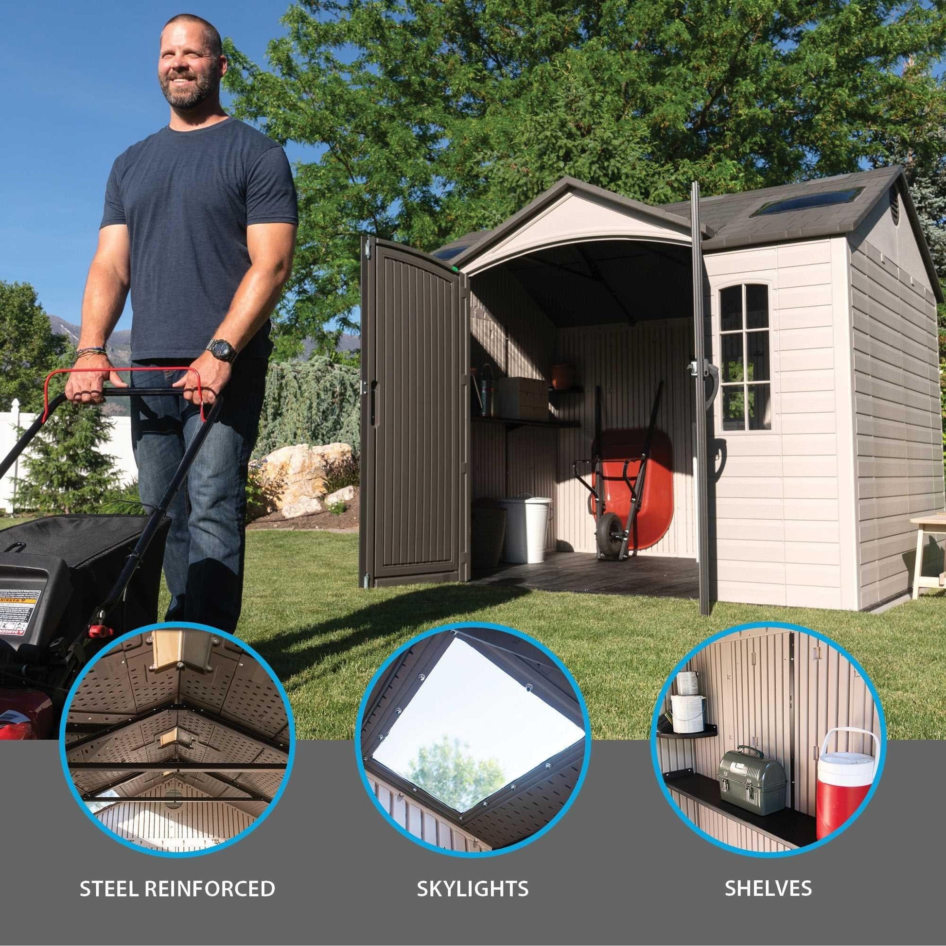 Lifetime 10 Ft. X 8 Ft. Outdoor Storage Shed - 60005 - Backyard Provider