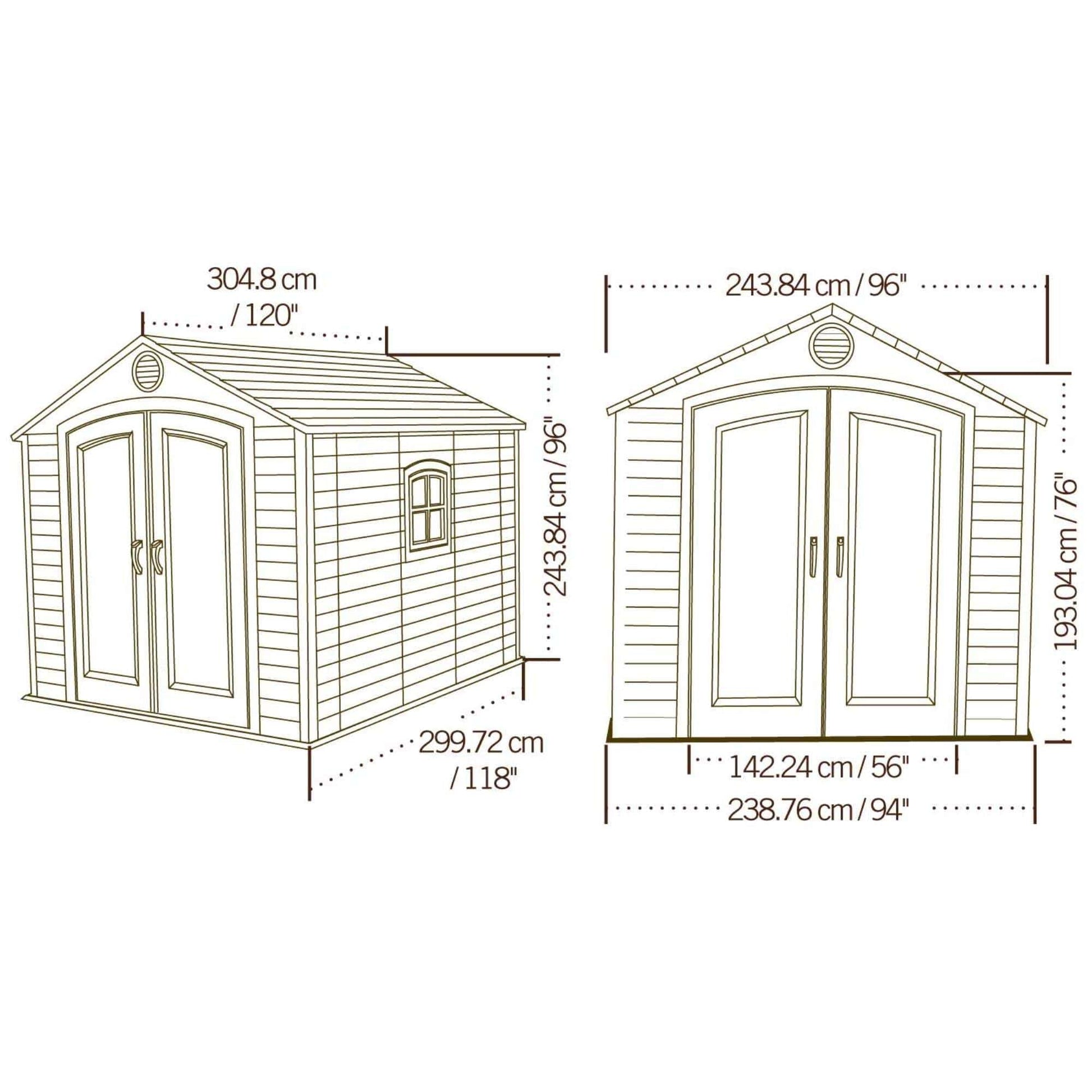Lifetime 8 Ft. X 10 Ft. Outdoor Storage Shed - 60056 - Backyard Provider