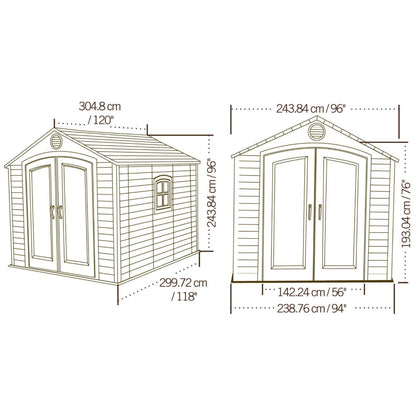 Lifetime 8 Ft. X 10 Ft. Outdoor Storage Shed - 60056 - Backyard Provider