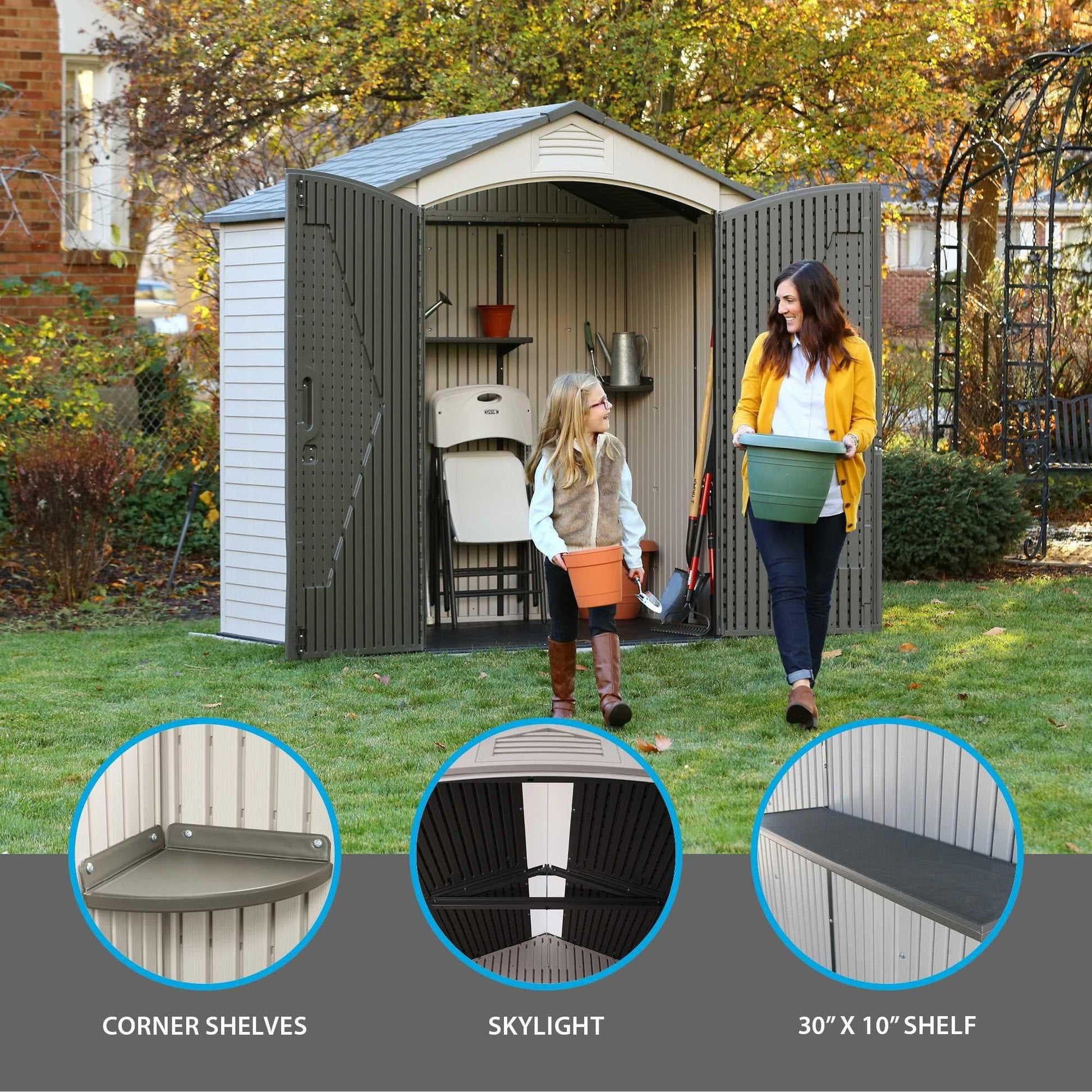 Lifetime 7 Ft. X 4.5 Ft. Outdoor Storage Shed - 60057 - Backyard Provider