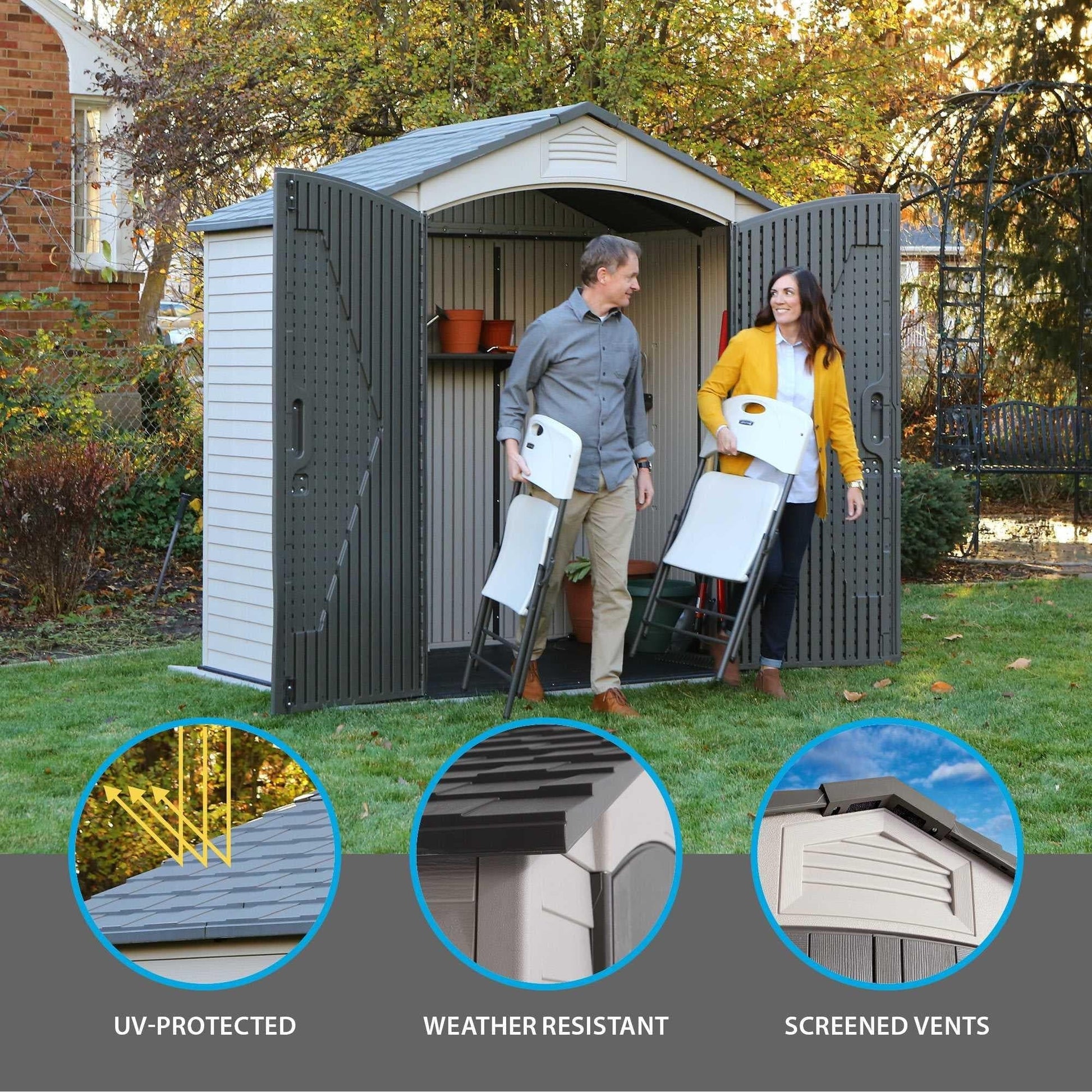 Lifetime 7 Ft. X 4.5 Ft. Outdoor Storage Shed - 60057 - Backyard Provider