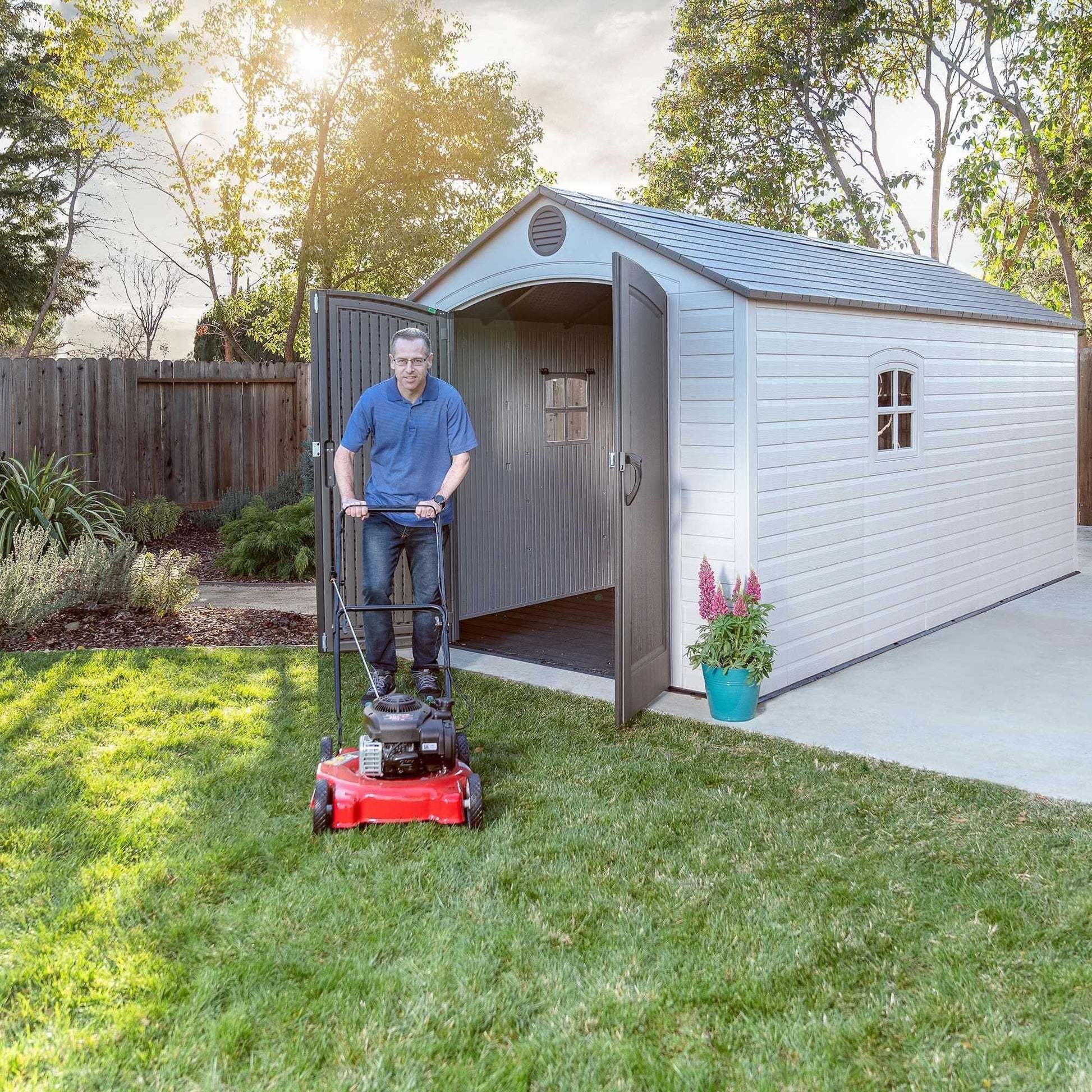 Lifetime 8 Ft. X 15 Ft. Outdoor Storage Shed - 60075 - Backyard Provider