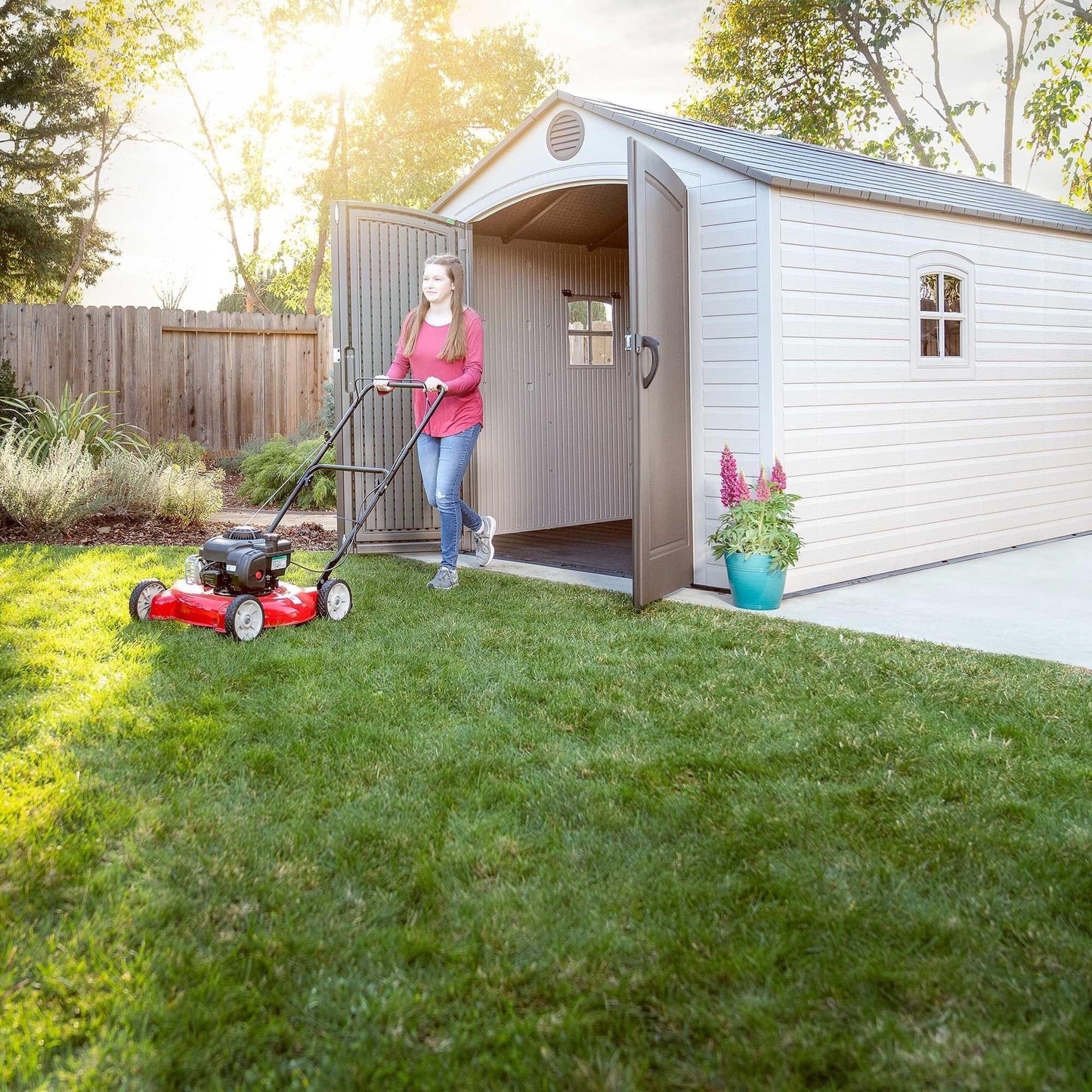 Lifetime 8 Ft. X 15 Ft. Outdoor Storage Shed - 60075 - Backyard Provider