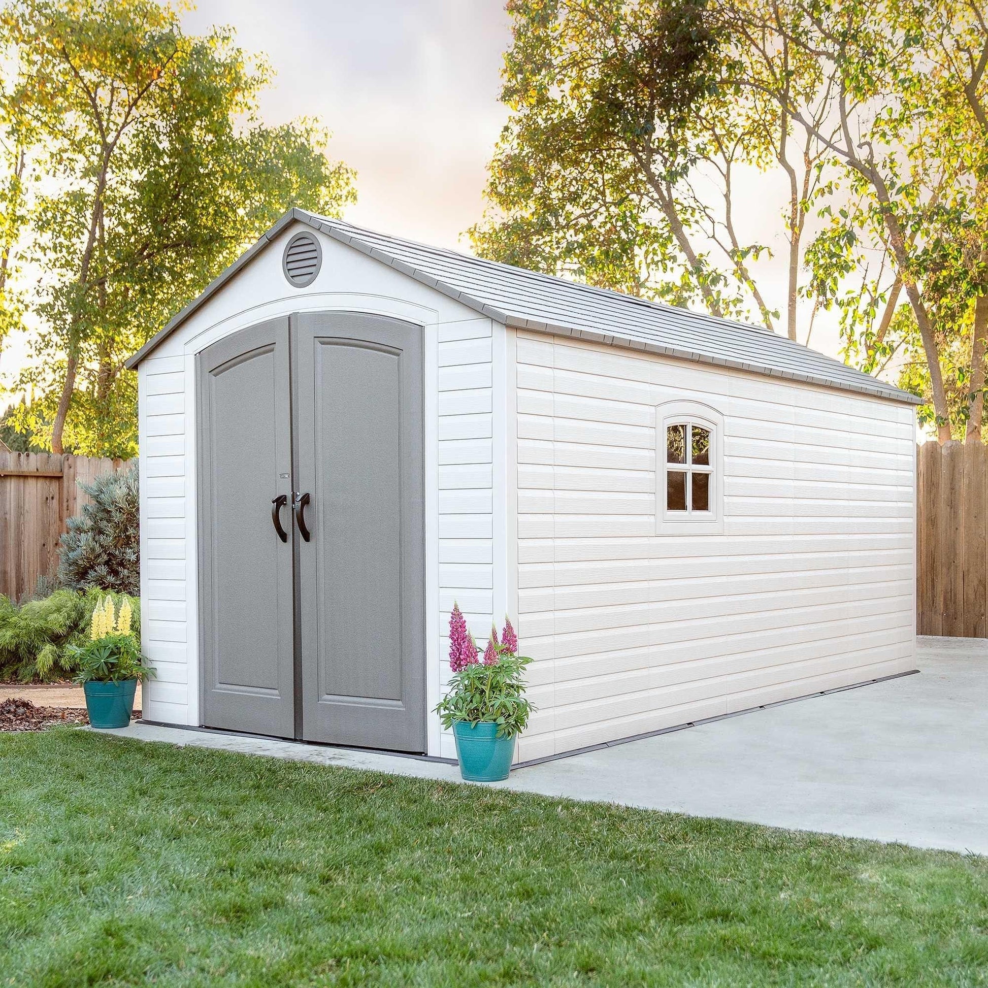 Lifetime 8 Ft. X 15 Ft. Outdoor Storage Shed - 60075 - Backyard Provider