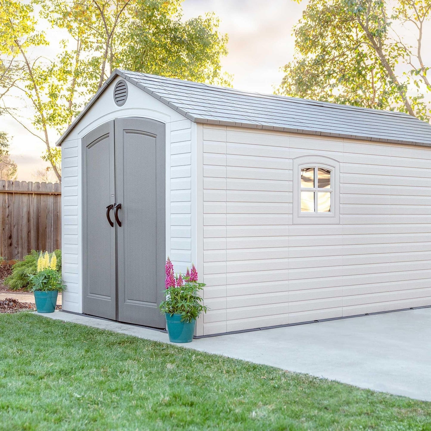 Lifetime 8 Ft. X 15 Ft. Outdoor Storage Shed - 60075 - Backyard Provider