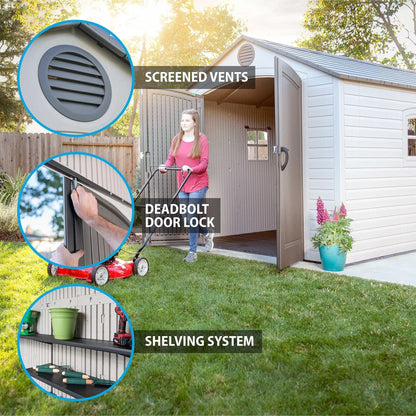 Lifetime 8 Ft. X 15 Ft. Outdoor Storage Shed - 60075 - Backyard Provider