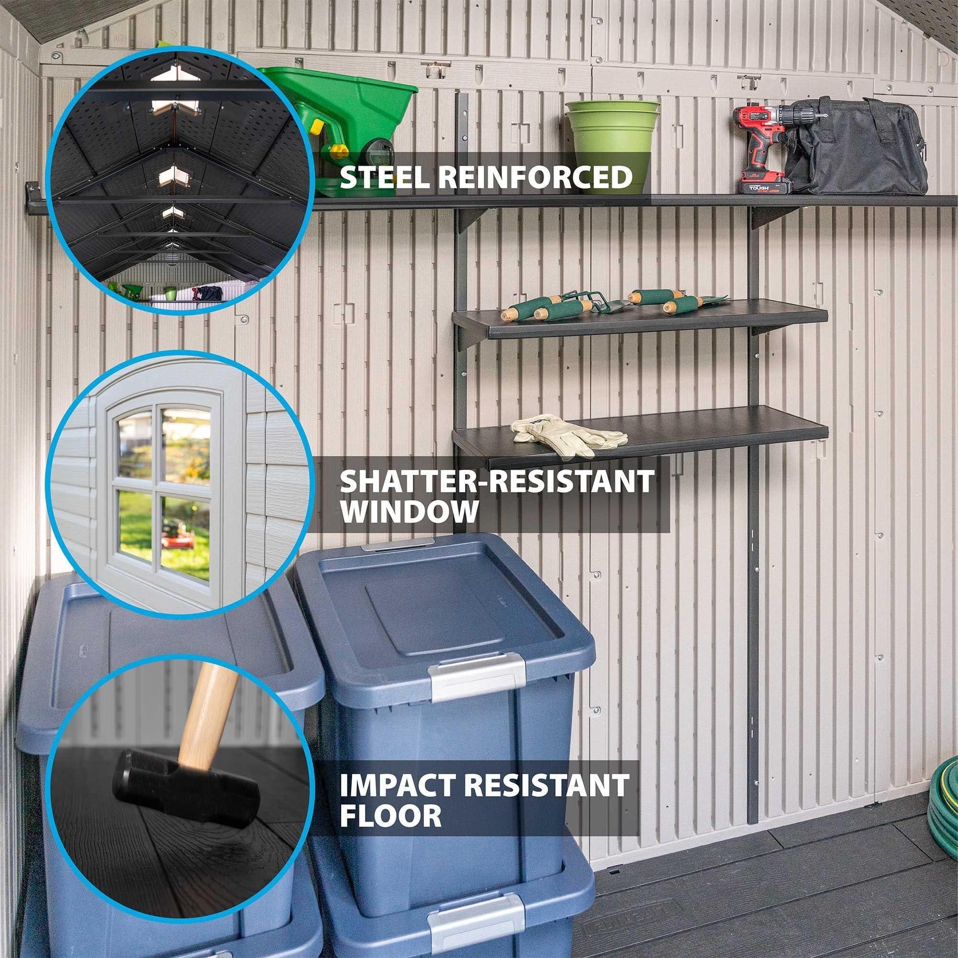 Lifetime 8 Ft. X 15 Ft. Outdoor Storage Shed - 60075 - Backyard Provider