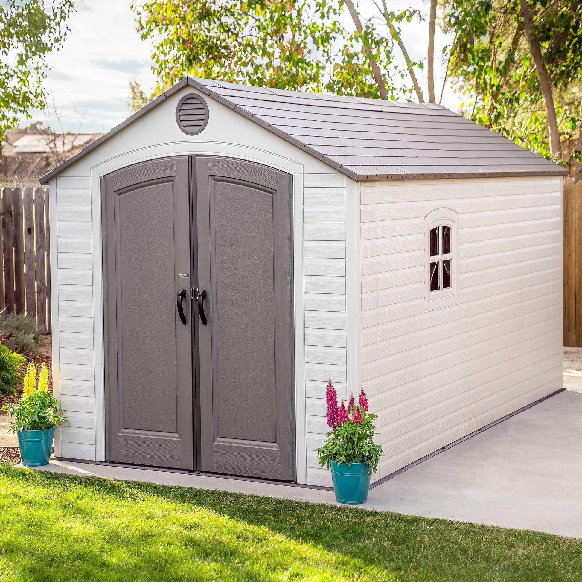 Lifetime 8 Ft. X 15 Ft. Outdoor Storage Shed - 60075 - Backyard Provider