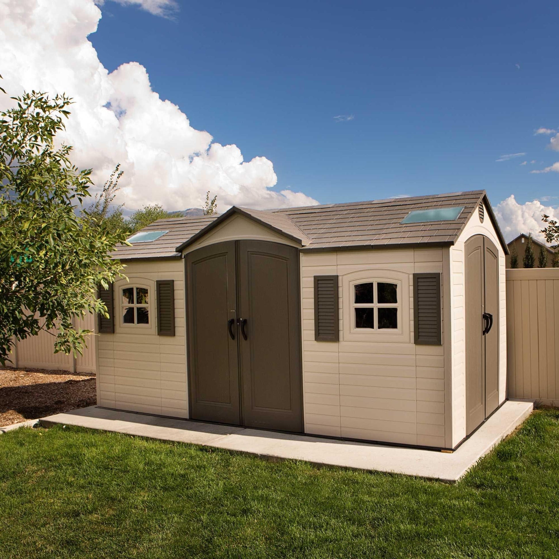 Lifetime 15 Ft. X 8 Ft. Outdoor Storage Shed - 60079 - Backyard Provider