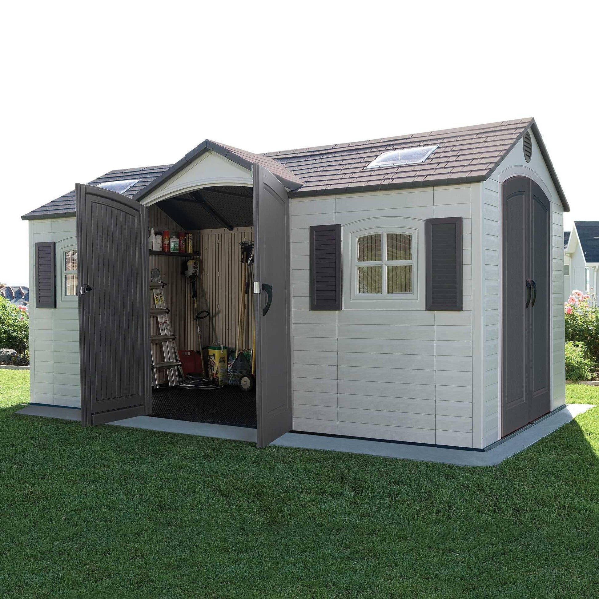 Lifetime 15 Ft. X 8 Ft. Outdoor Storage Shed - 60079 - Backyard Provider