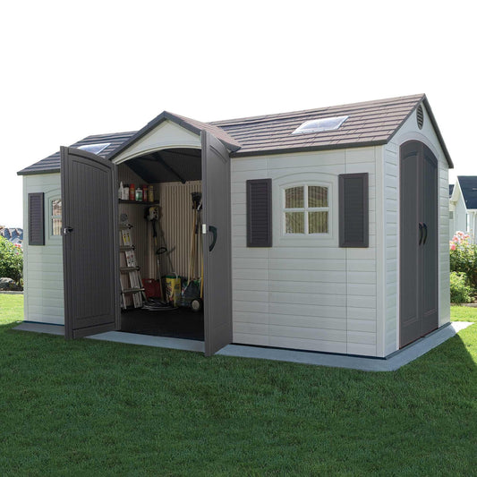 Lifetime 15 Ft. X 8 Ft. Outdoor Storage Shed - 60079 - Backyard Provider