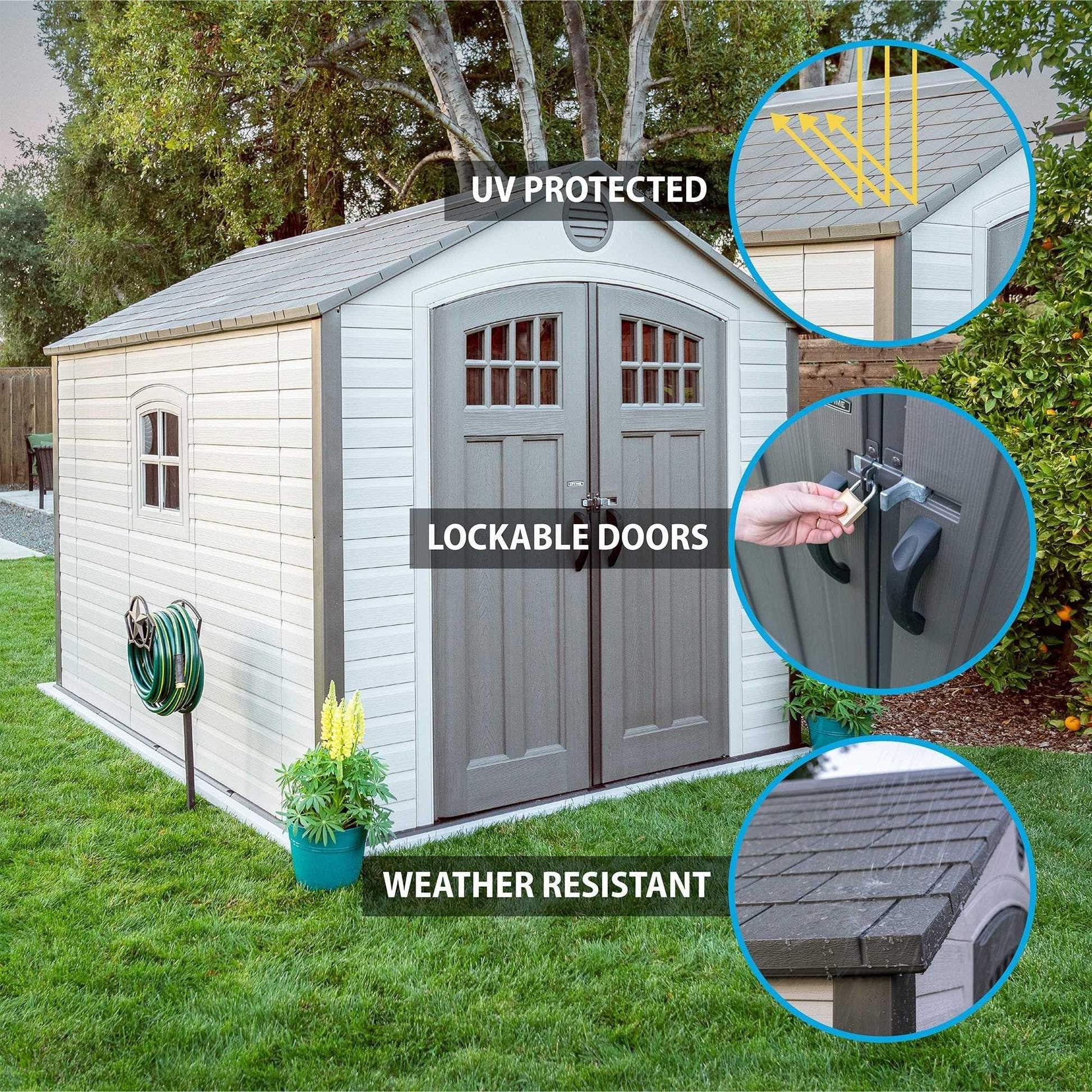 Lifetime 8 Ft. X 10 Ft. Outdoor Storage Shed - 60117 - Backyard Provider