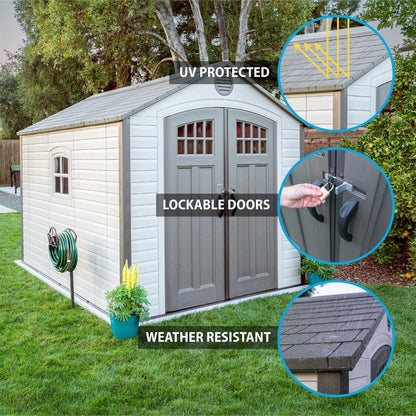 Lifetime 8 Ft. X 10 Ft. Outdoor Storage Shed - 60117 - Backyard Provider
