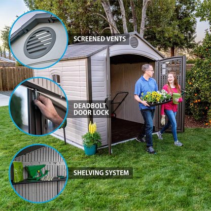 Lifetime 8 Ft. X 10 Ft. Outdoor Storage Shed - 60117 - Backyard Provider