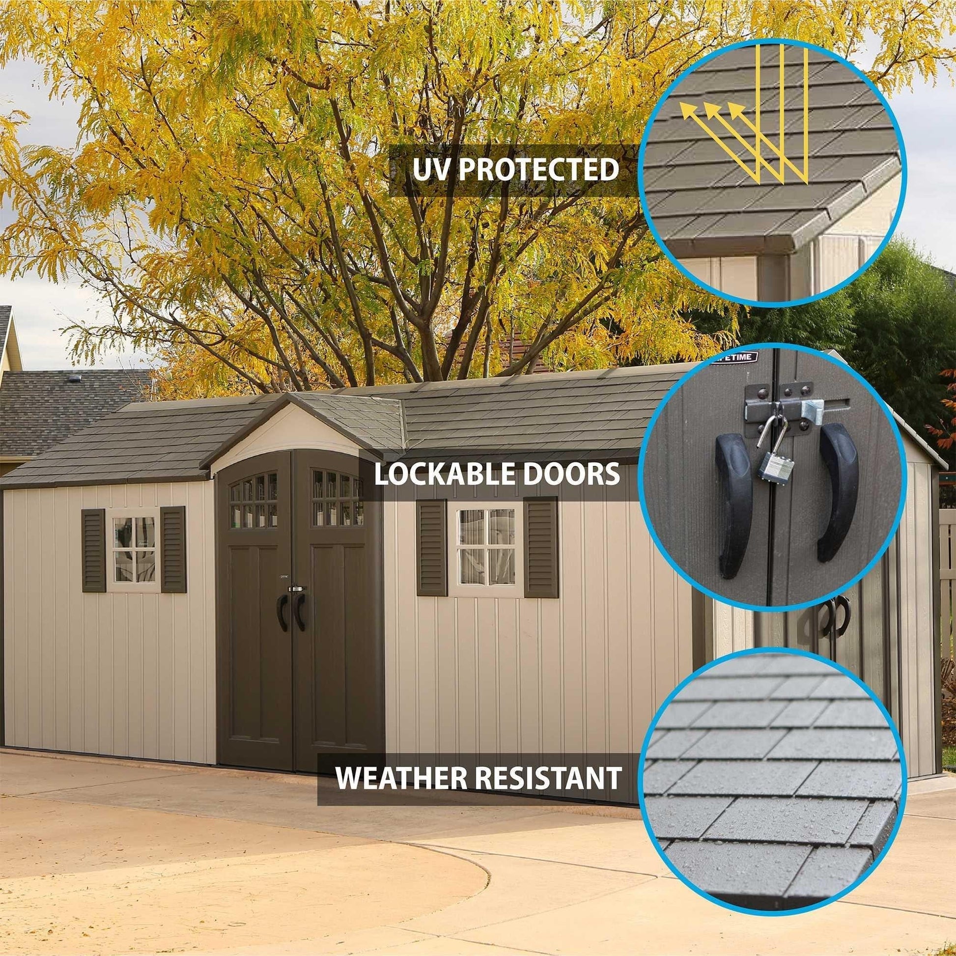 Lifetime 20 Ft. X 8 Ft. Outdoor Storage Shed - 60127 - Backyard Provider