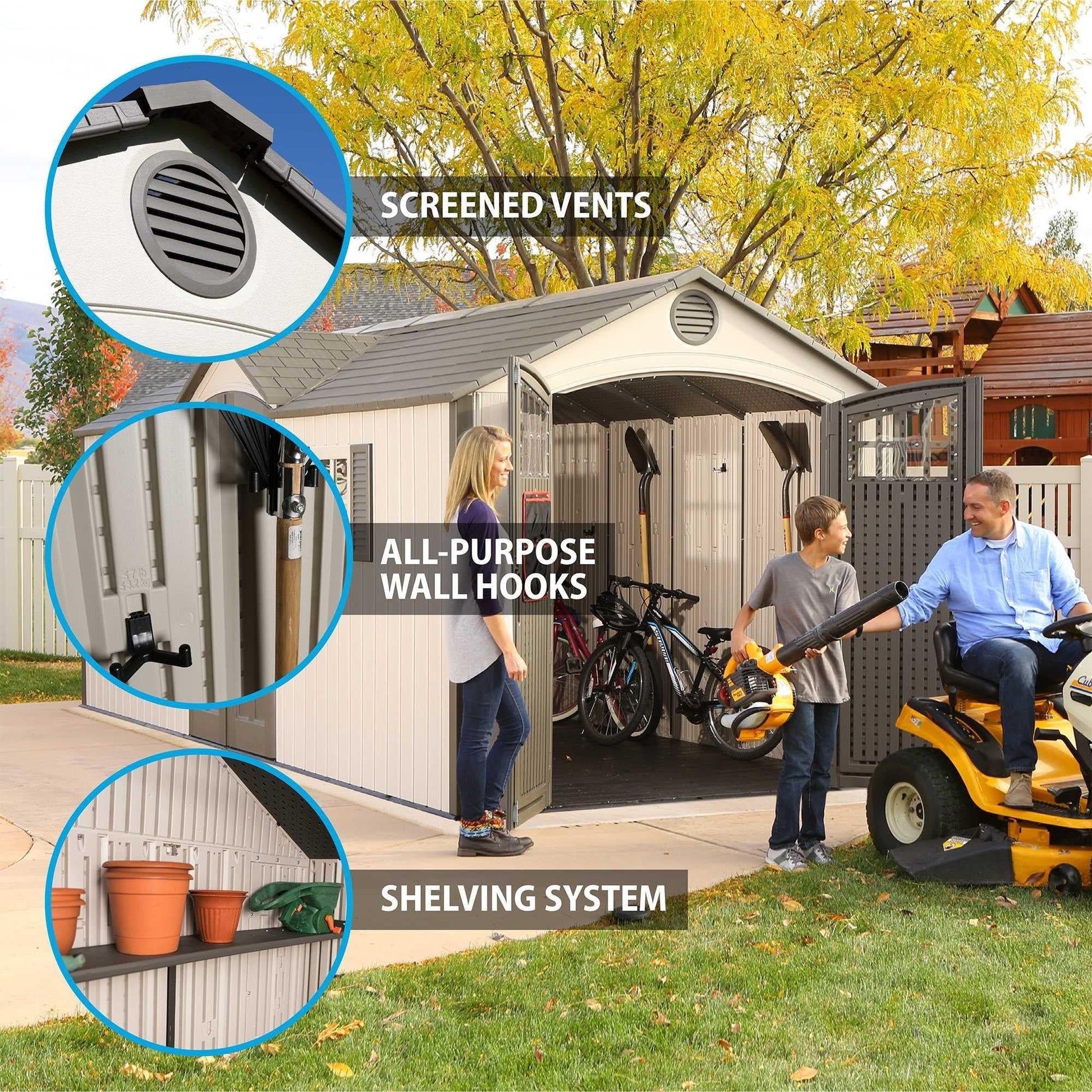 Lifetime 20 Ft. X 8 Ft. Outdoor Storage Shed - 60127 - Backyard Provider