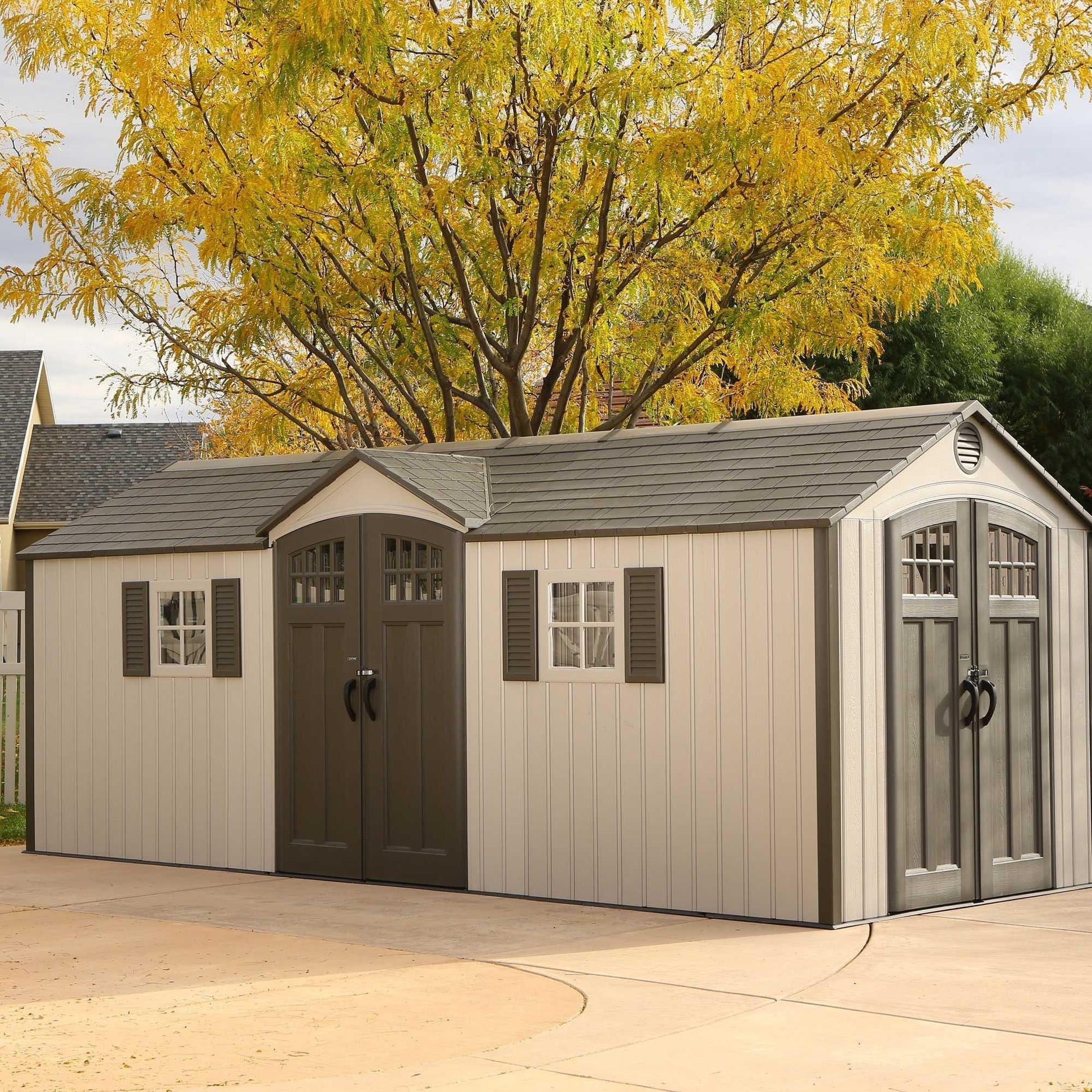 Lifetime 20 Ft. X 8 Ft. Outdoor Storage Shed - 60127 - Backyard Provider