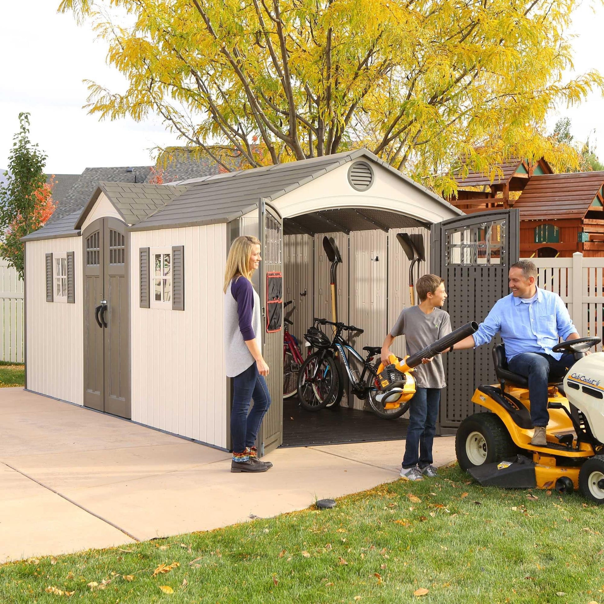 Lifetime 20 Ft. X 8 Ft. Outdoor Storage Shed - 60127 - Backyard Provider