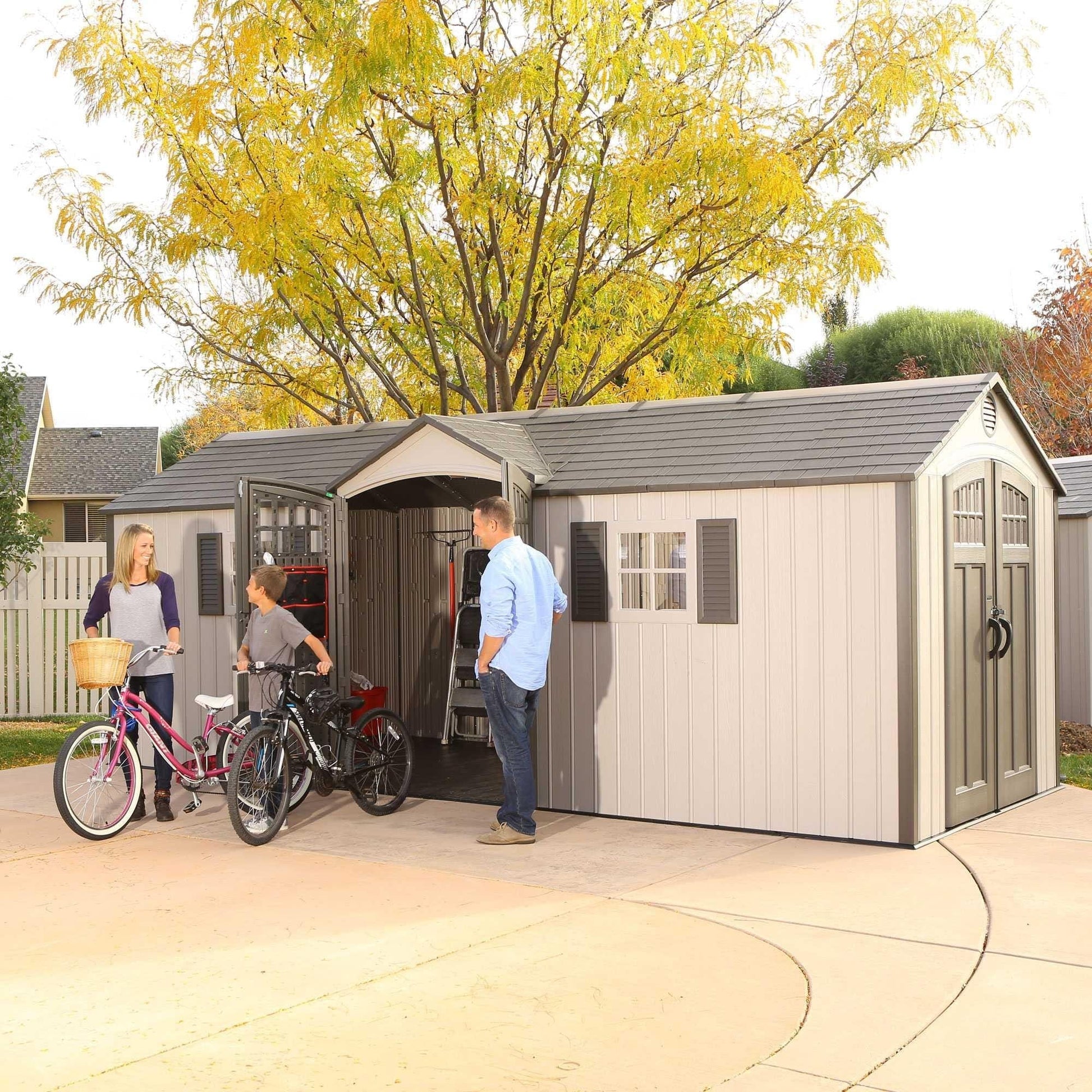Lifetime 20 Ft. X 8 Ft. Outdoor Storage Shed - 60127 - Backyard Provider