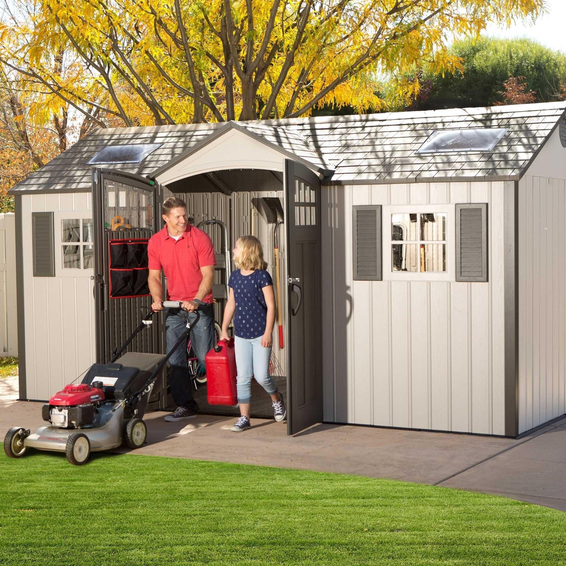 Lifetime 15 Ft. X 8 Ft. Outdoor Storage Shed - 60138 - Backyard Provider