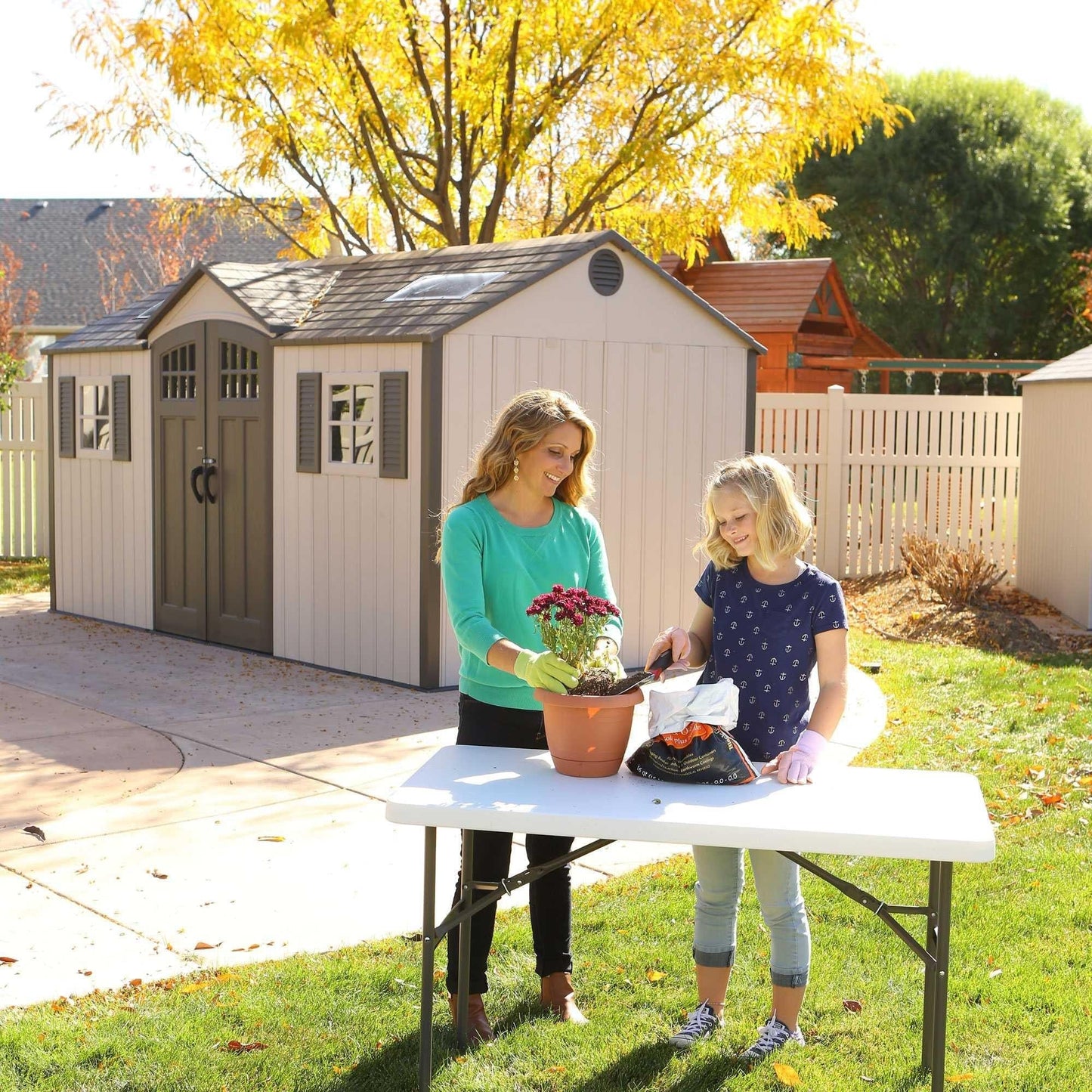 Lifetime 15 Ft. X 8 Ft. Outdoor Storage Shed - 60138 - Backyard Provider