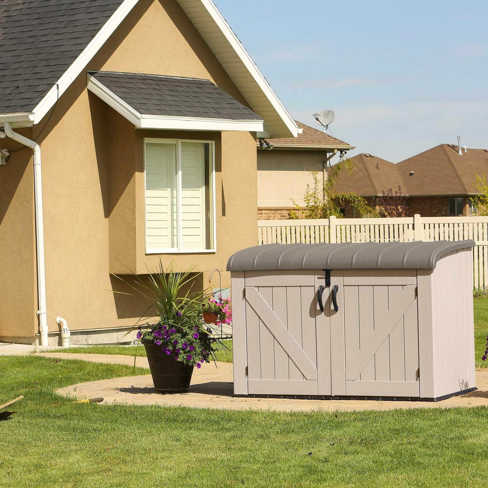 Lifetime Horizontal Storage Shed (75 Cubic Feet) - 60170 - Backyard Provider