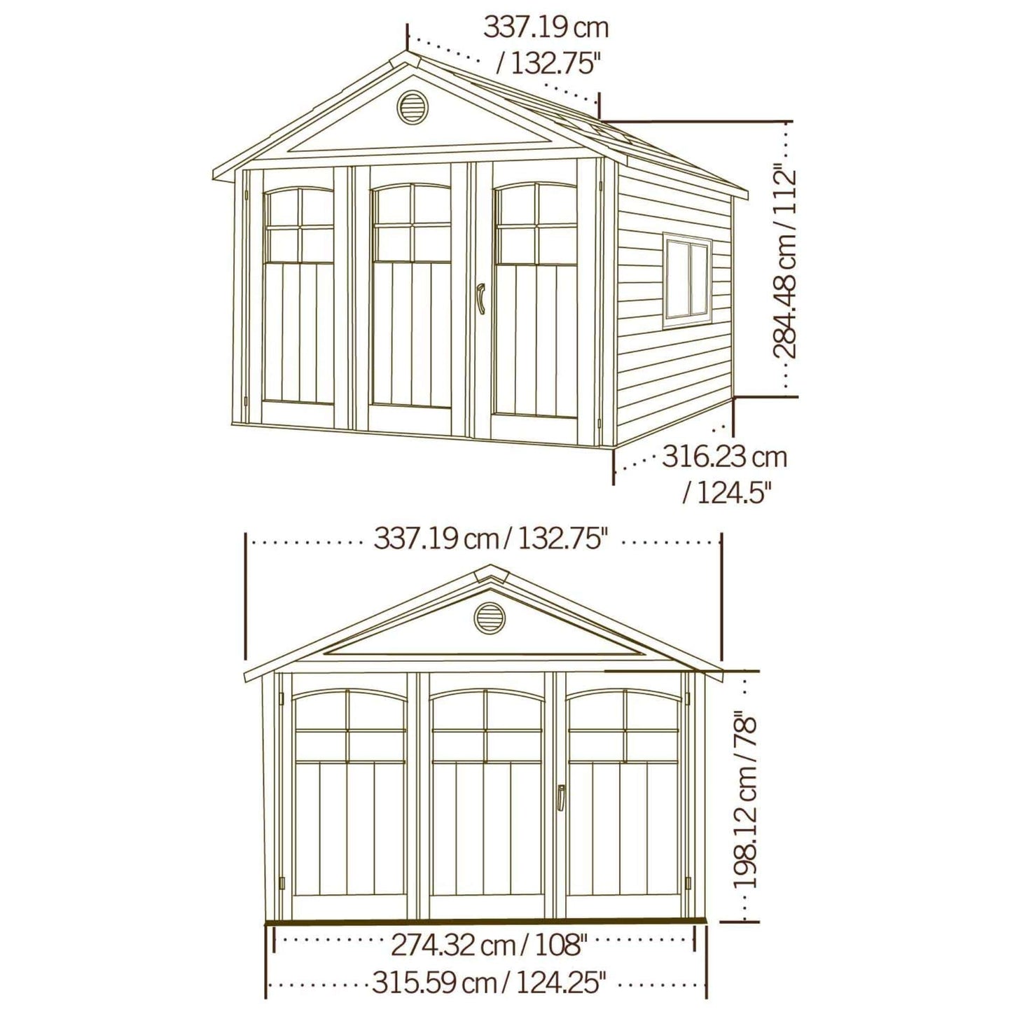 Lifetime 11 Ft. X 11 Ft. Outdoor Storage Shed - 60187 - Backyard Provider