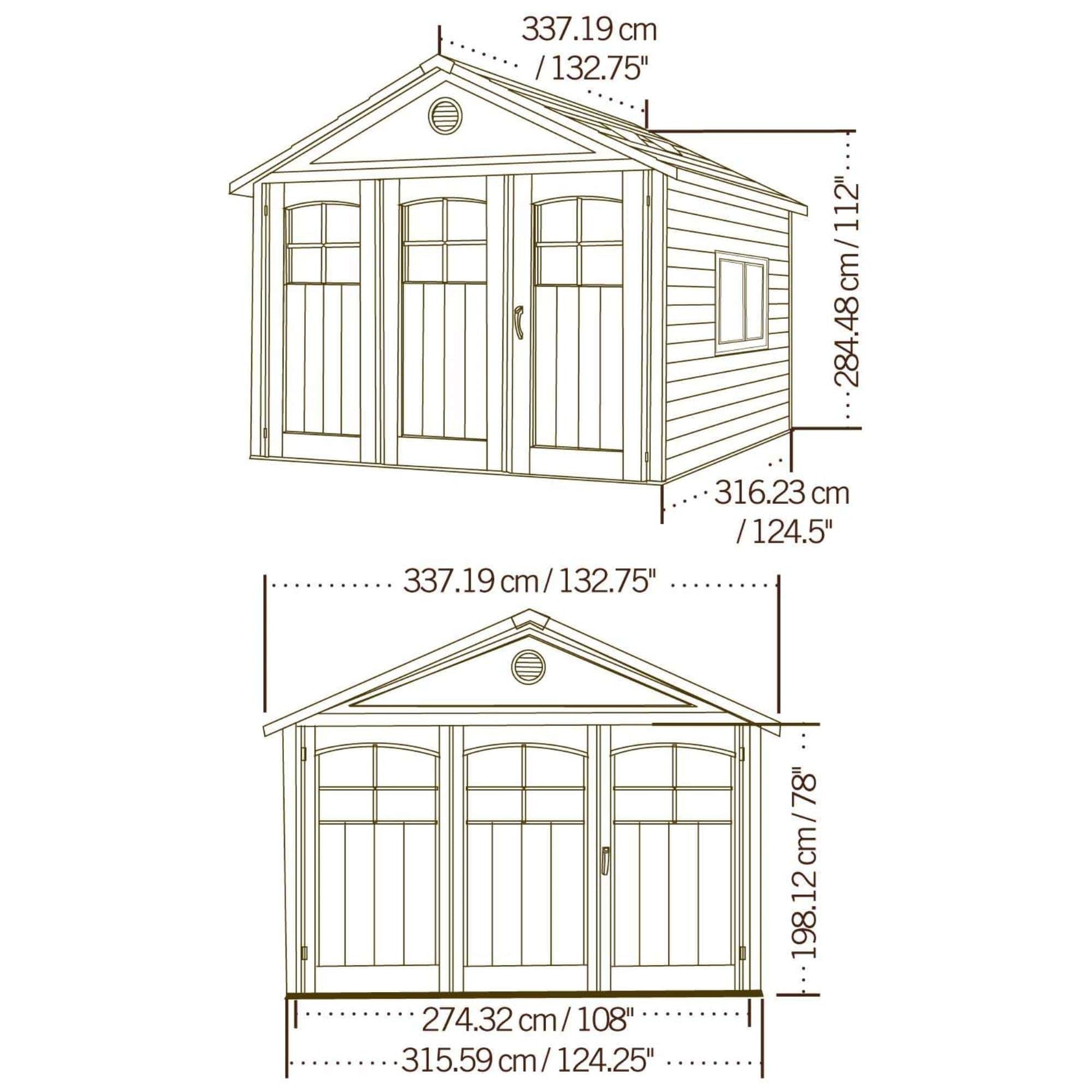Lifetime 11 Ft. X 11 Ft. Outdoor Storage Shed - 60187 - Backyard Provider