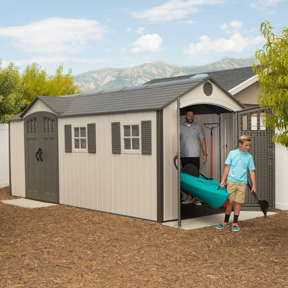 Lifetime 17.5 Ft. X 8 Ft. Outdoor Storage Shed - 60213 - Backyard Provider