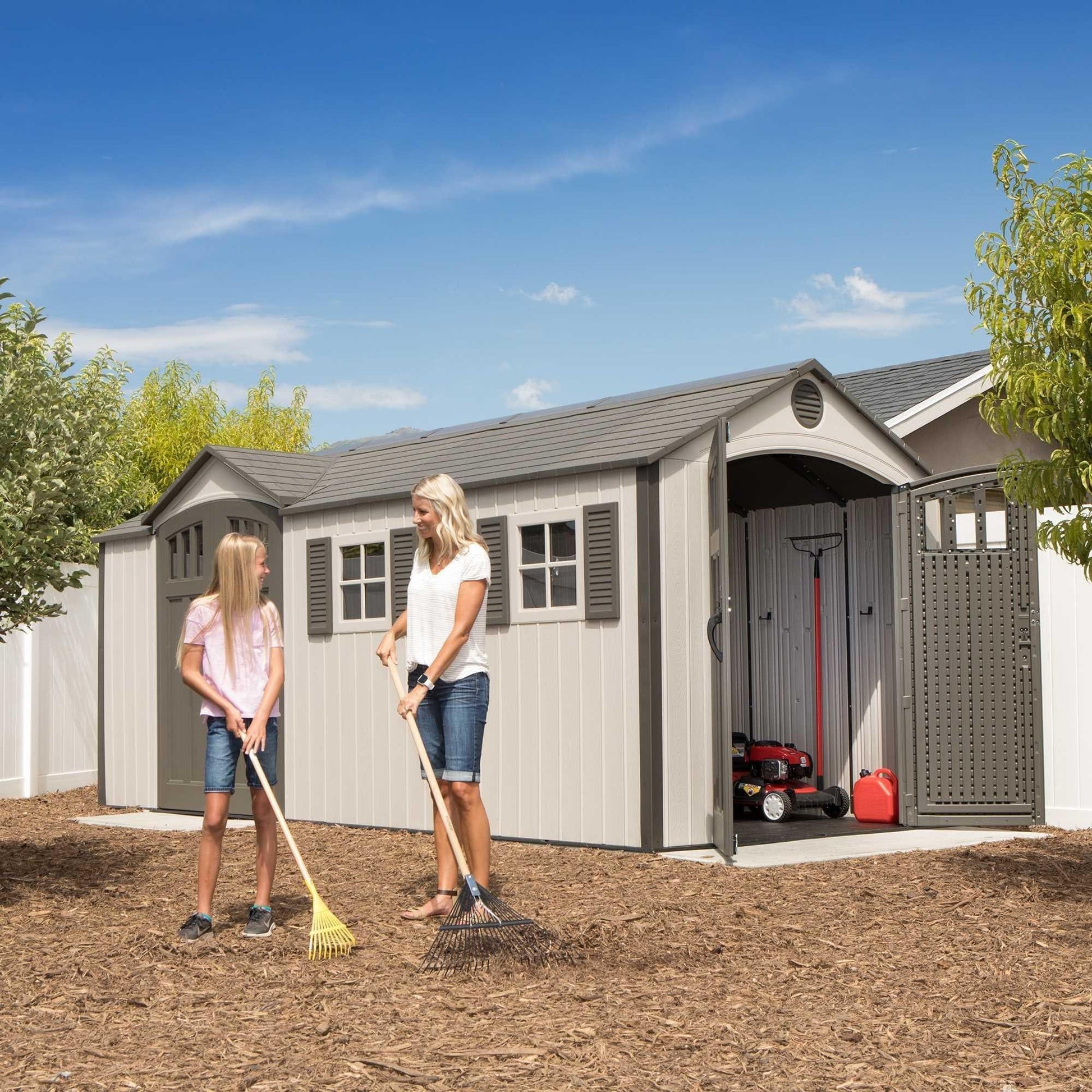 Lifetime 17.5 Ft. X 8 Ft. Outdoor Storage Shed - 60213 - Backyard Provider