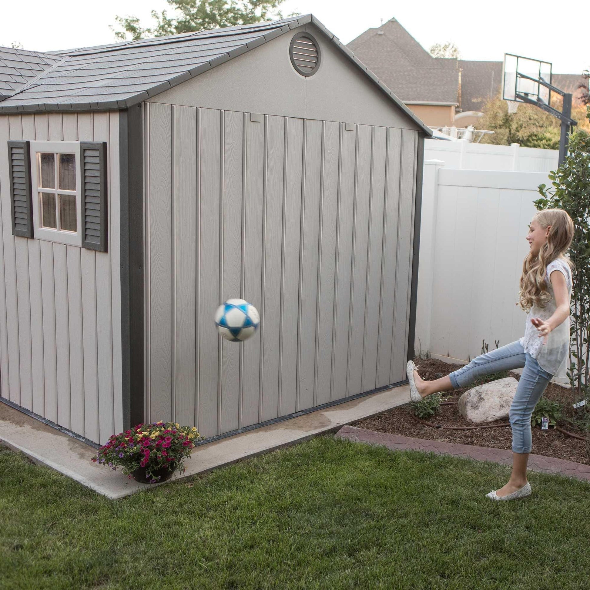 Lifetime 12.5 Ft. X 8 Ft. Outdoor Storage Shed - 60223 - Backyard Provider
