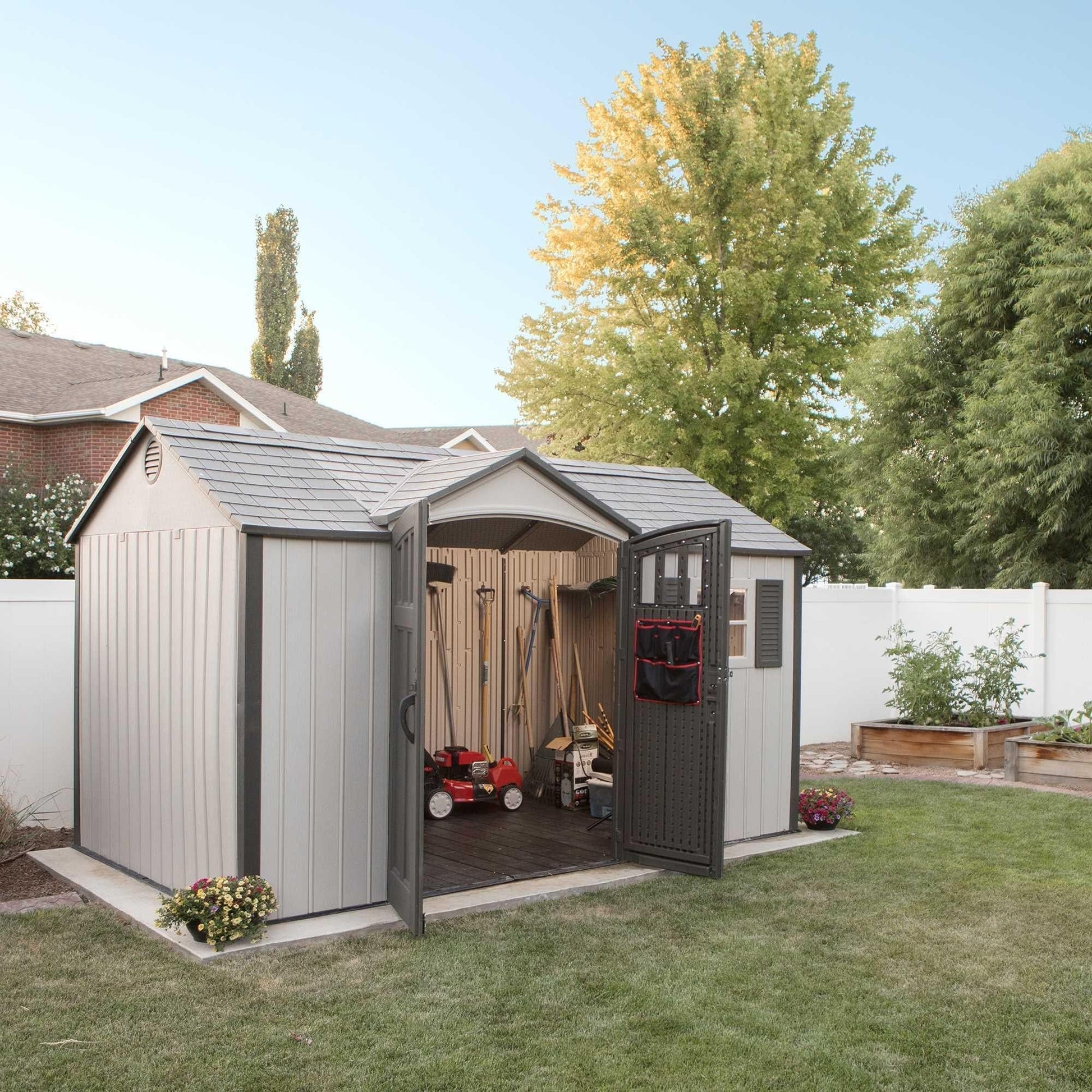 Lifetime 12.5 Ft. X 8 Ft. Outdoor Storage Shed - 60223 - Backyard Provider
