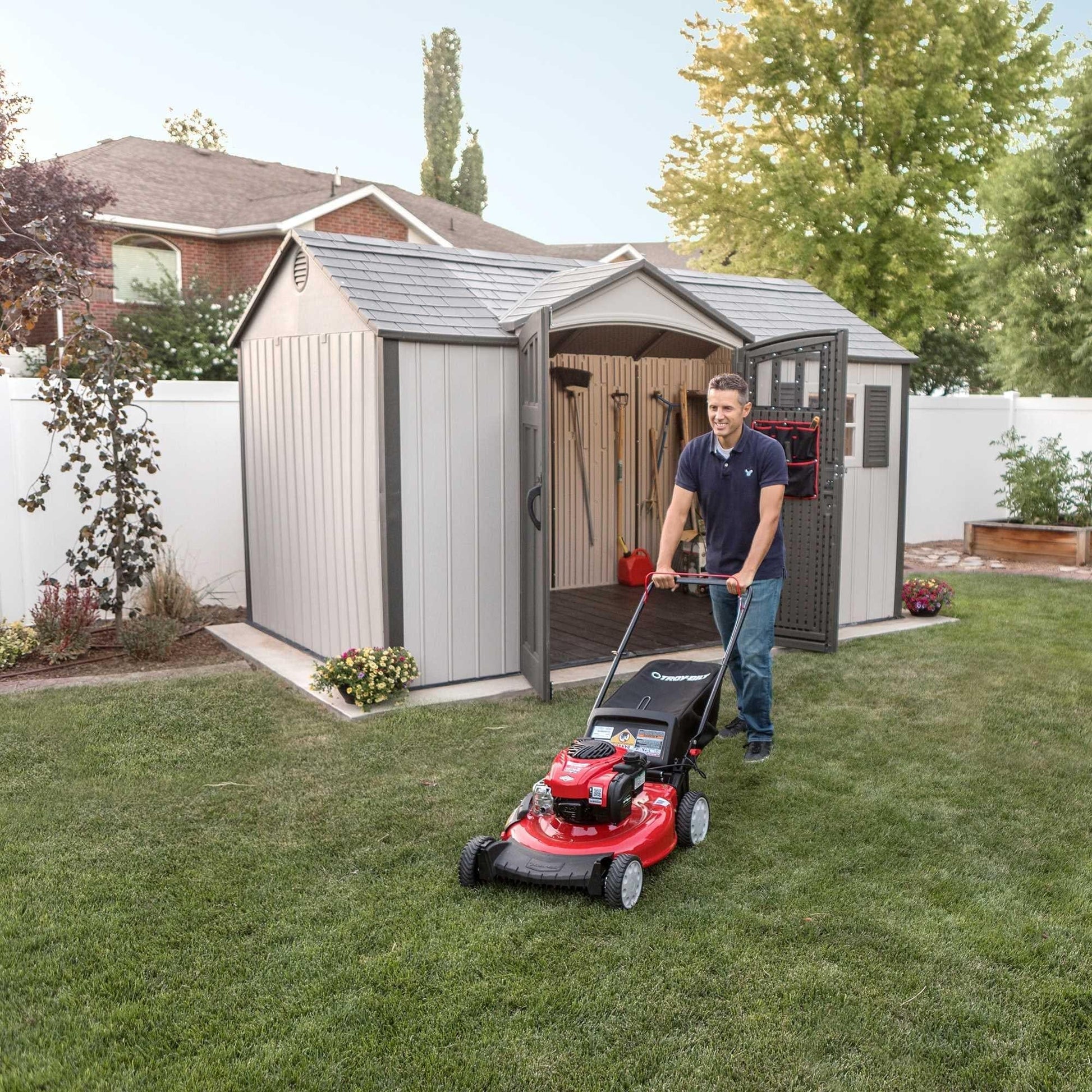 Lifetime 12.5 Ft. X 8 Ft. Outdoor Storage Shed - 60223 - Backyard Provider