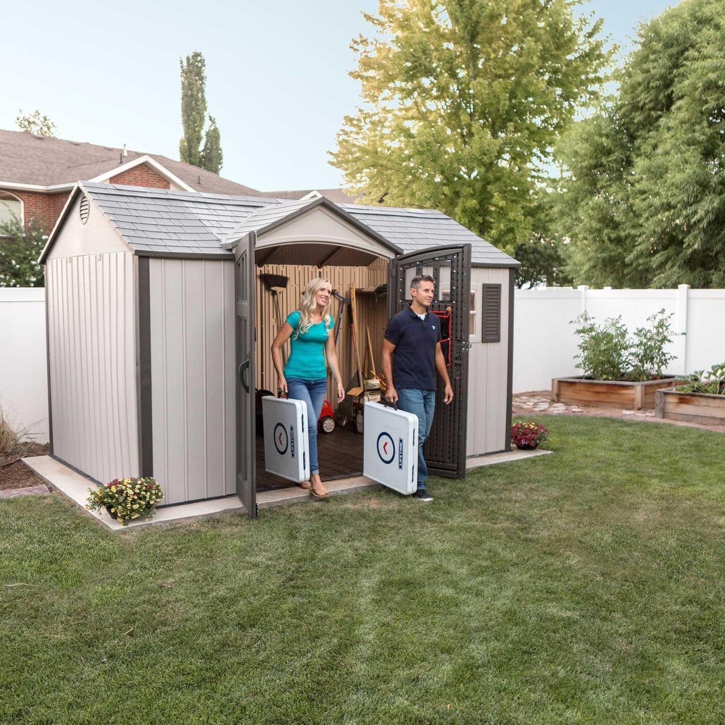 Lifetime 12.5 Ft. X 8 Ft. Outdoor Storage Shed - 60223 - Backyard Provider