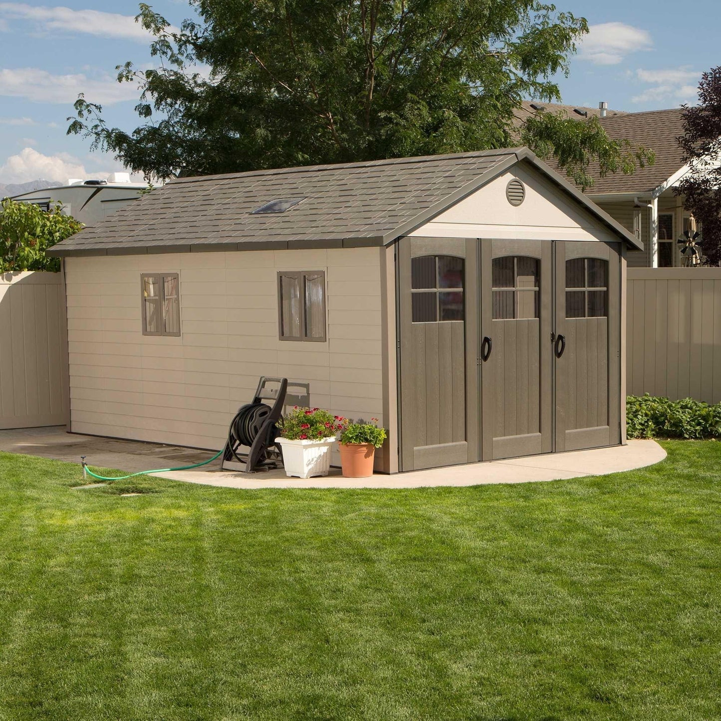 Lifetime 11 Ft. X 18.5 Ft. Outdoor Storage Shed - 60236 - Backyard Provider